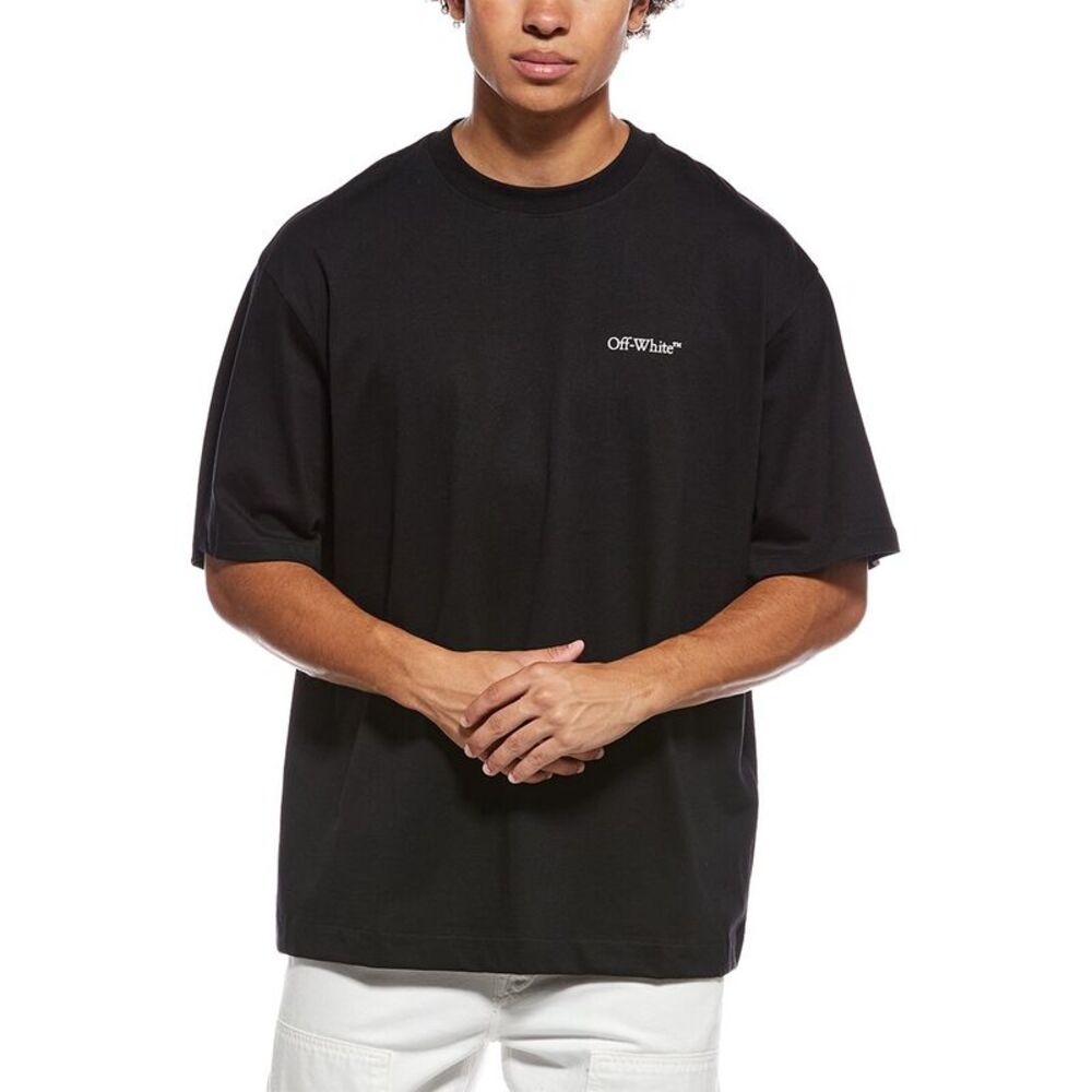 Off-White™ Mens  Skate Fit Tape Arrow T-Shirt, Black